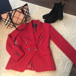 Paloma Double Breast Blazer - Balmain Style - Red